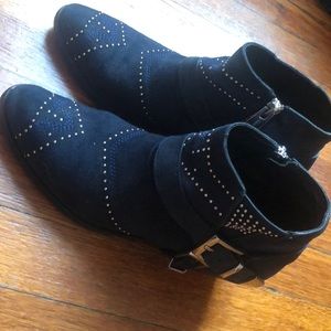 Anine Bing Bianca Studded Suede Booties